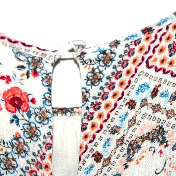 Mi Ami Boho Floral Print Sleeveless Dress L | Flowy Summer Sundress - Picture 7 of 9